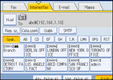 Vezérlőpanel képernyő - kép