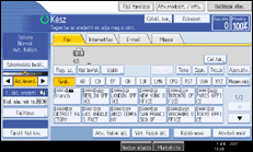 Vezérlőpanel képernyő - kép