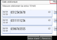 Vezérlőpanel képernyő - kép