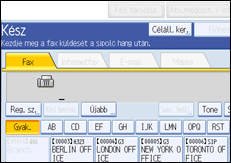 Vezérlőpanel képernyő - kép