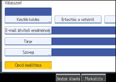 Vezérlőpanel képernyő - kép