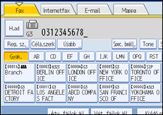 Vezérlőpanel képernyő - kép