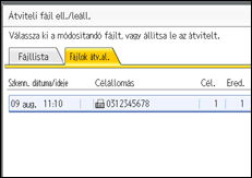 Vezérlőpanel képernyő - kép