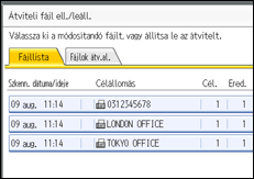 Vezérlőpanel képernyő - kép