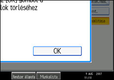 Vezérlőpanel képernyő - kép