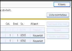 Vezérlőpanel képernyő - kép