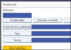 Vezérlőpanel képernyő - kép