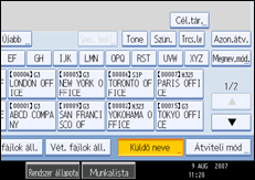 Vezérlőpanel képernyő - kép