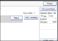 Vezérlőpanel képernyő - kép