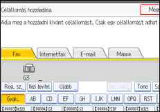 Vezérlőpanel képernyő - kép