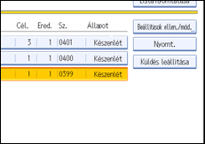Vezérlőpanel képernyő - kép