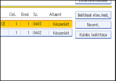 Vezérlőpanel képernyő - kép