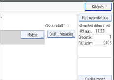 Vezérlőpanel képernyő - kép