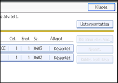 Vezérlőpanel képernyő - kép