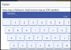 Vezérlőpanel képernyő - kép