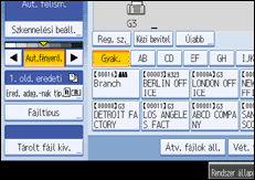 Vezérlőpanel képernyő - kép