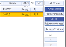 Vezérlőpanel képernyő - kép