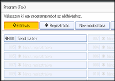 Vezérlőpanel képernyő - kép