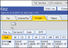 Vezérlőpanel képernyő - kép