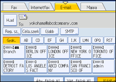 Vezérlőpanel képernyő - kép