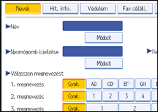 Vezérlőpanel képernyő - kép