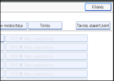 Vezérlőpanel képernyő - kép
