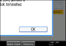 Vezérlőpanel képernyő - kép