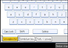 Vezérlőpanel képernyő - kép