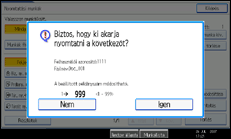 A kezelőpanel képernyőjének bemutatása