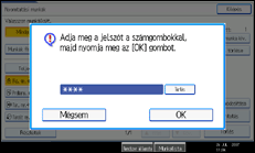 A kezel�panel k&eacute;perny�j&eacute;nek bemutat&aacute;sa
