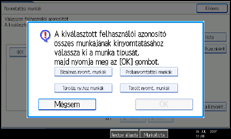 A kezelőpanel képernyőjének bemutatása