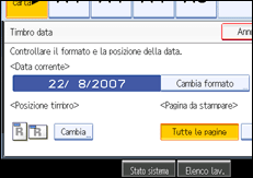 Illustrazione schermata pannello operativo