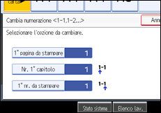 Illustrazione schermata pannello operativo