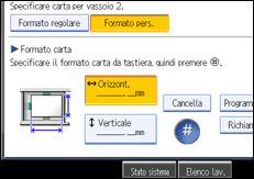 Illustrazione schermata pannello operativo