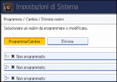 Illustrazione schermata pannello di controllo