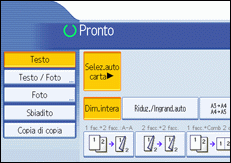 Illustrazione schermata pannello di controllo