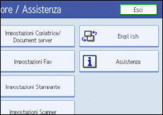 Illustrazione schermata pannello di controllo