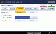 Illustrazione schermata pannello di controllo