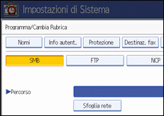 Illustrazione schermata pannello di controllo
