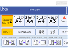 Ilustraci&oacute;n de la pantalla del panel de operaciones