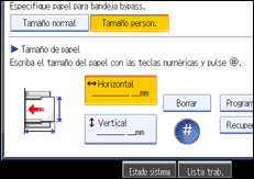 Ilustraci&oacute;n de la pantalla del panel de operaciones