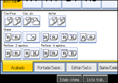 Ilustraci&oacute;n de la pantalla del panel de operaciones
