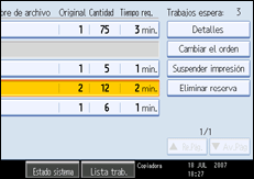 Ilustraci&oacute;n de la pantalla del panel de operaciones