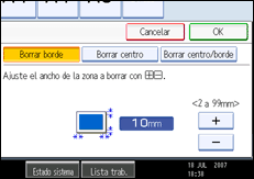 Ilustraci&oacute;n de la pantalla del panel de operaciones