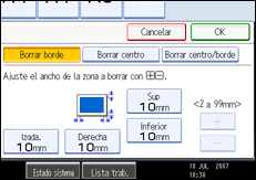 Ilustraci&oacute;n de la pantalla del panel de operaciones
