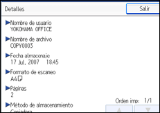 Ilustraci&oacute;n de la pantalla del panel de operaciones