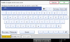 Ilustraci&oacute;n de la pantalla del panel de funcionamiento