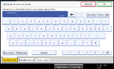 Ilustraci&oacute;n de la pantalla del panel de funcionamiento
