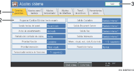 ilustraci&oacute;n del panel de operaciones (ilustraci&oacute;n con leyenda numerada)