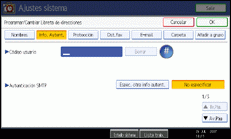 Ilustración del panel de operaciones